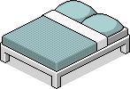 Weißes Doppelbett