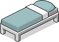 Einzelbett in weiß