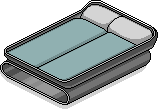 Aquamarinblaues Mode-Doppelbett