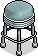 Aquamarinblauer Diner Barhocker