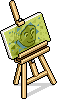 RARE Abstrakte Kunst-Staffelei