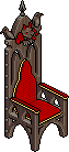 Grusel-Thron in Rot