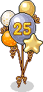 Silberne 25-Ballons