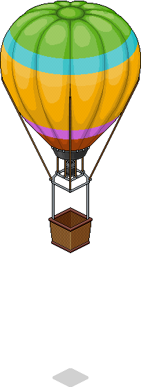 Gelber Heißluftballon