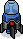 Blaue Miniaturnebelmaschine