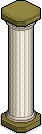 Antike olivgrüne Säule