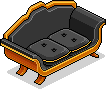 Königlich schwarzes Thron-Sofa