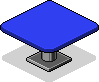 Blauer Esstisch