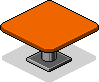 Esstisch in orange