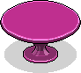 Pinke runde Tafel