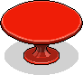 Runde Tafel in rot