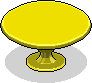 Gelbe runde Tafel