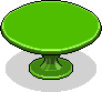 Hellgrüne runde Tafel