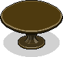 Braune runde Tafel