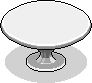 Weiße runde Tafel