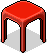 Roter Dekotisch